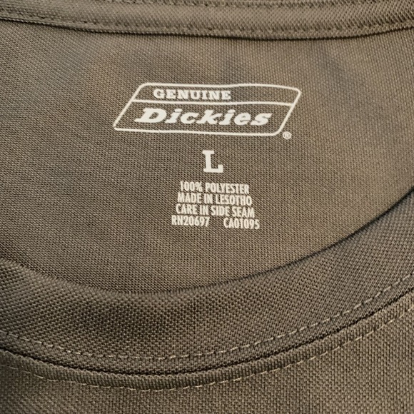 Dickies Shirt Lot Of 3 Mens Large Green Long Sleeve Pocket Workwear Tee Tagless - Picture 4 of 13